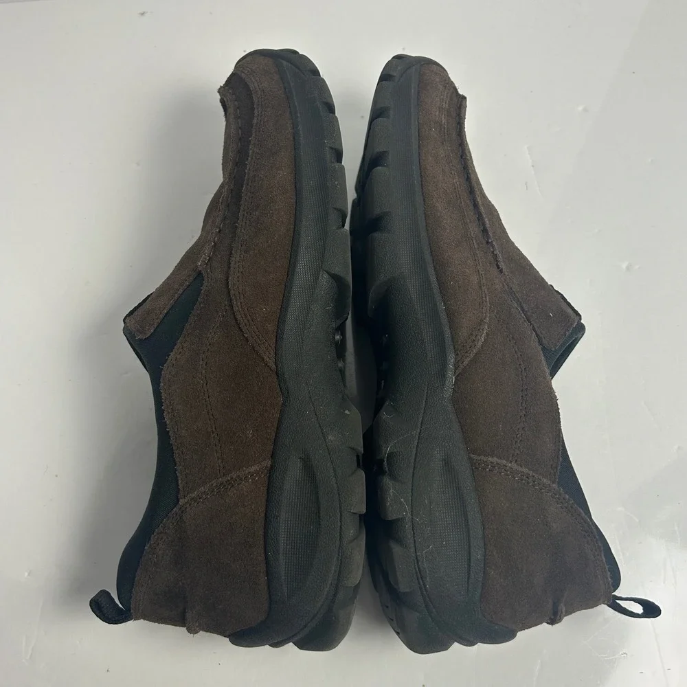 Lands End Mens Brown Suede Slip On Moc Toe Loafers Shoes 459069 Size 12D - Picture 9 of 9